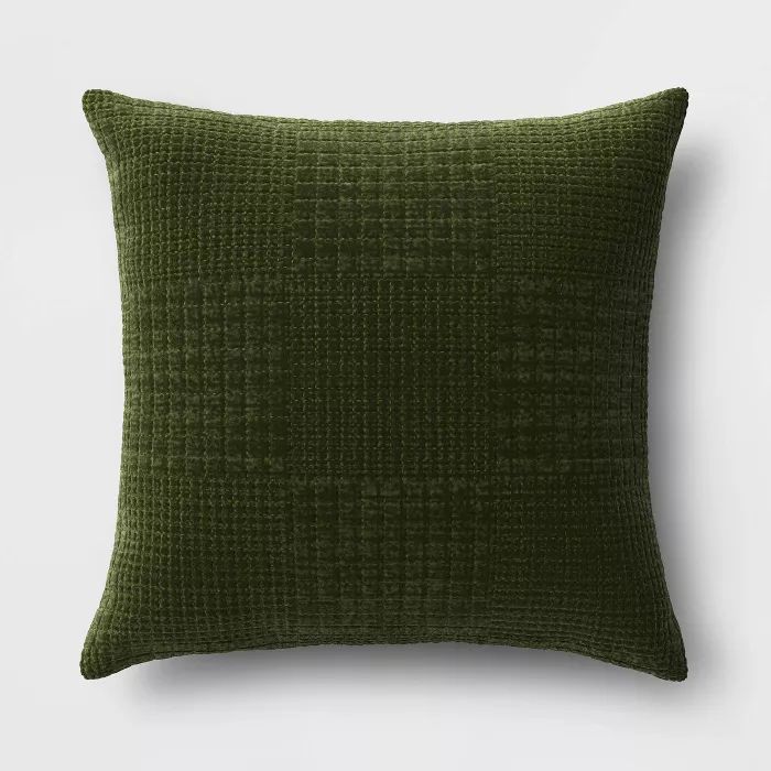 Oversized Square Velvet Grid Throw Pillow - Threshold™ | Target