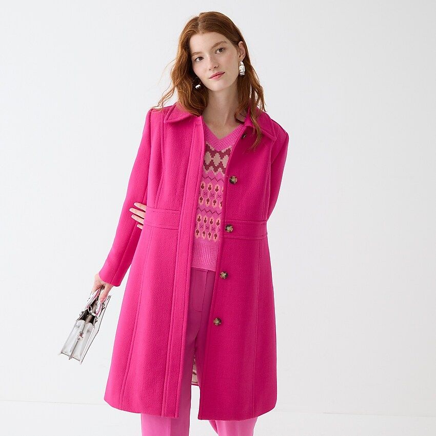 Petite new lady day topcoat in Italian double-cloth wool | J.Crew US