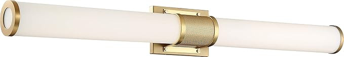 Nuvo 62/1603 Caper LED Vanity, Brushed Brass with Frosted Lens, Gold | Amazon (US)