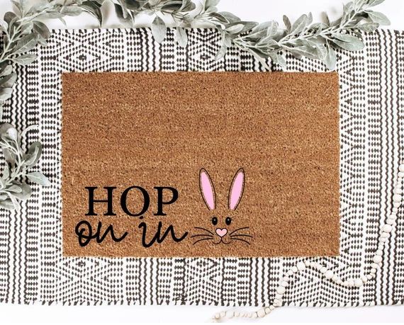 Hop on It Doormat  Easter Doormat  Spring Doormat  Easter | Etsy | Etsy (US)