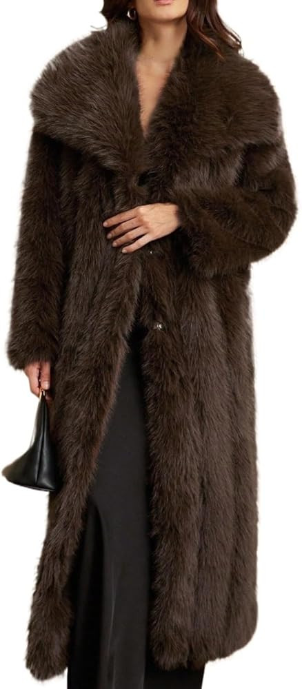 Women's Fashion Coats Long Sleeve Faux Fur Coat Autumn Winter Clothing | Amazon (US)