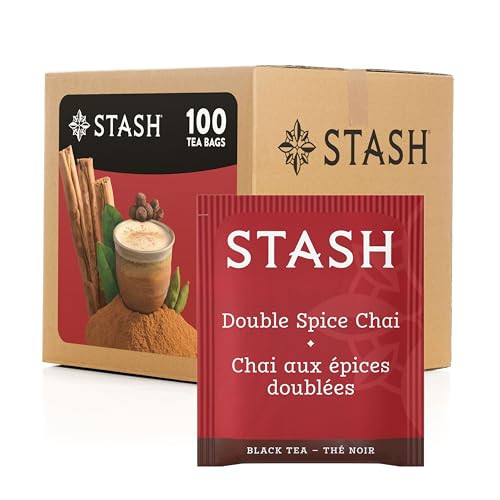 Stash Tea Double Spice Chai Black Tea, Box of 100 Tea Bags (Packaging May Vary) | Amazon (US)