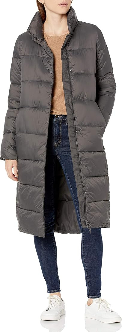 Amazon Essentials Women's Lightweight Water-Resistant Longer Length Cocoon Puffer Coat | Amazon (US)