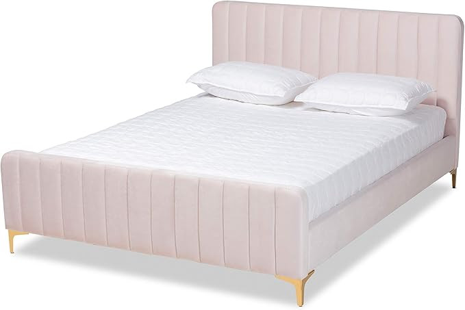 Baxton Studio Nami Beds (Platform), King, Light Pink | Amazon (US)