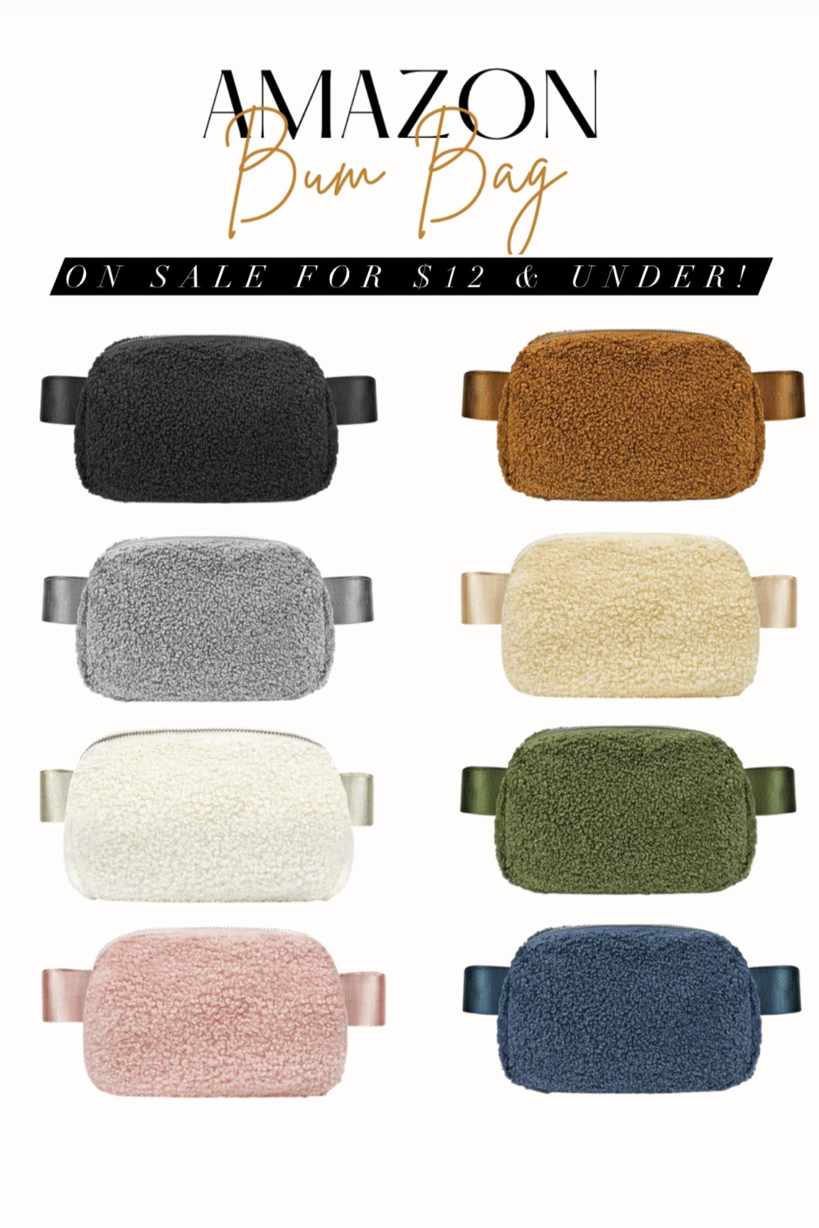 Amazon Bum Bag🌟


Prime daily deals, Amazon daily deals, bum bag, Lululemon bum bag, 

#LTKfindsunder50 #LTKSeasonal #LTKsalealert