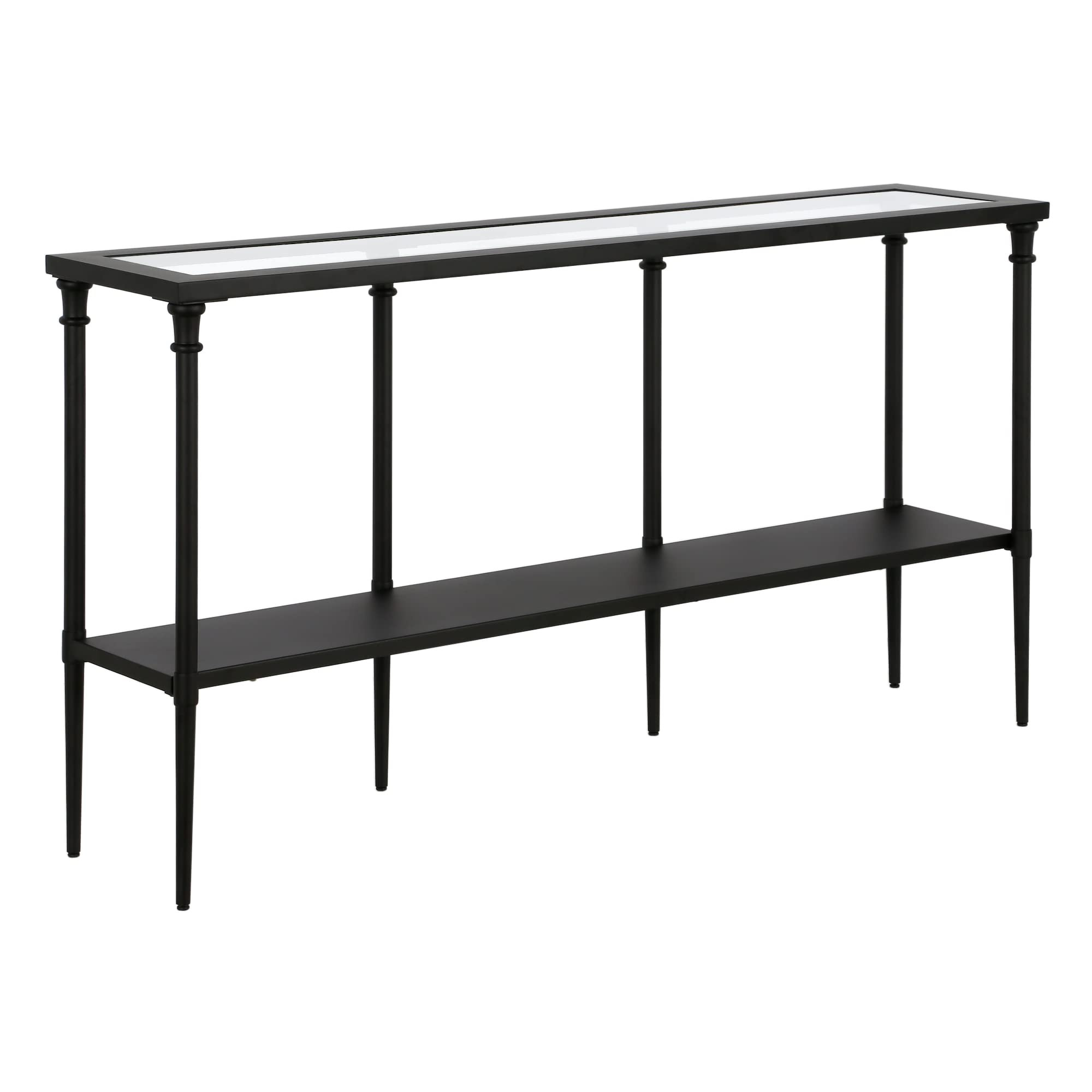 Nellie 55'' Wide Rectangular Console Table with Metal Shelf in Blackened Bronze | Amazon (US)