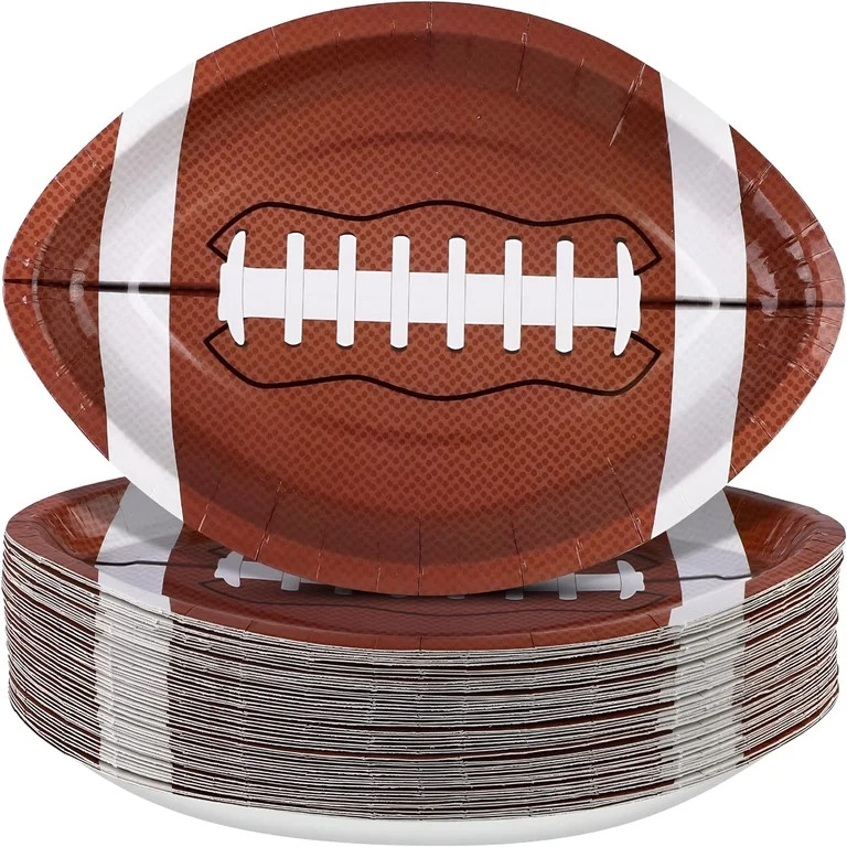 CCOCC Disposable Football Shaped Paper Plates 9.4x5.9", Sports Game Party Supplies & Birthday Dec... | Walmart (US)