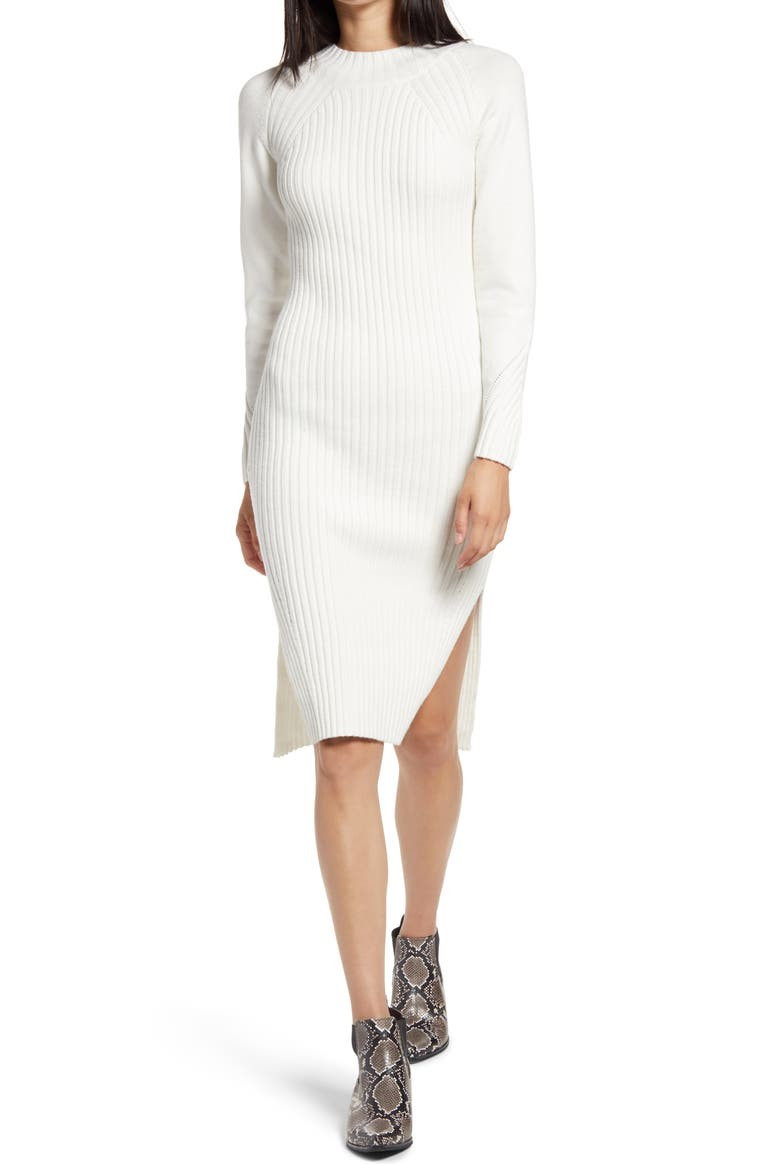 Lulus Snuggle Pretty Mock Neck Long Sleeve Midi Dress | Nordstrom | Nordstrom
