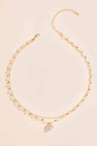 Ara Layered Beaded 14K Gold Dipped Necklace | Francesca's