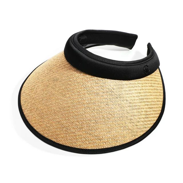 Sun Hat for Women, WeFlash 4.7 in Wide Brim Straw Visor Anti-UV Summer Beach Hat forTravel | Walmart (US)