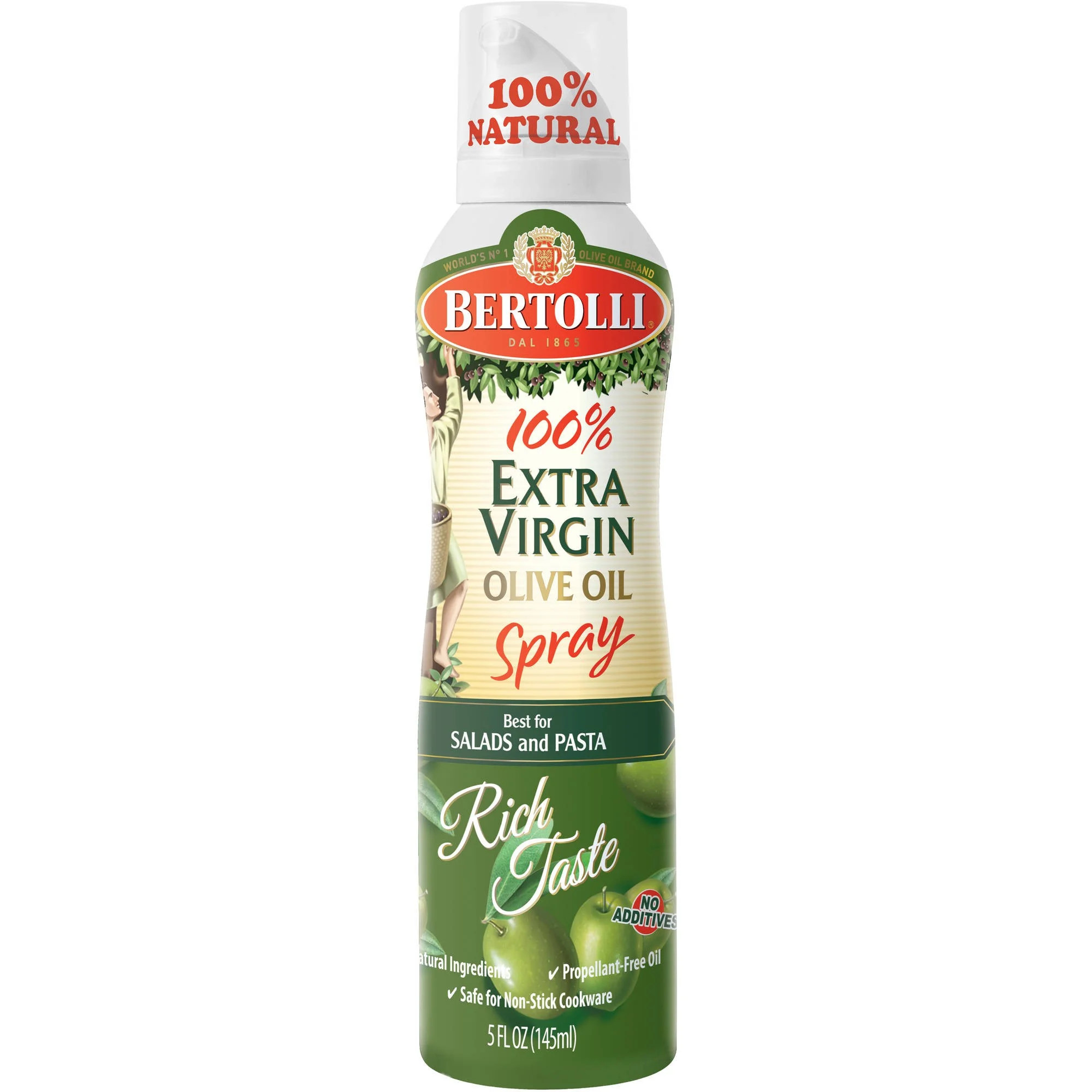 (2 Pack) Bertolli 100% Extra Virgin Olive Oil Spray, 5 Fl Oz | Walmart (US)