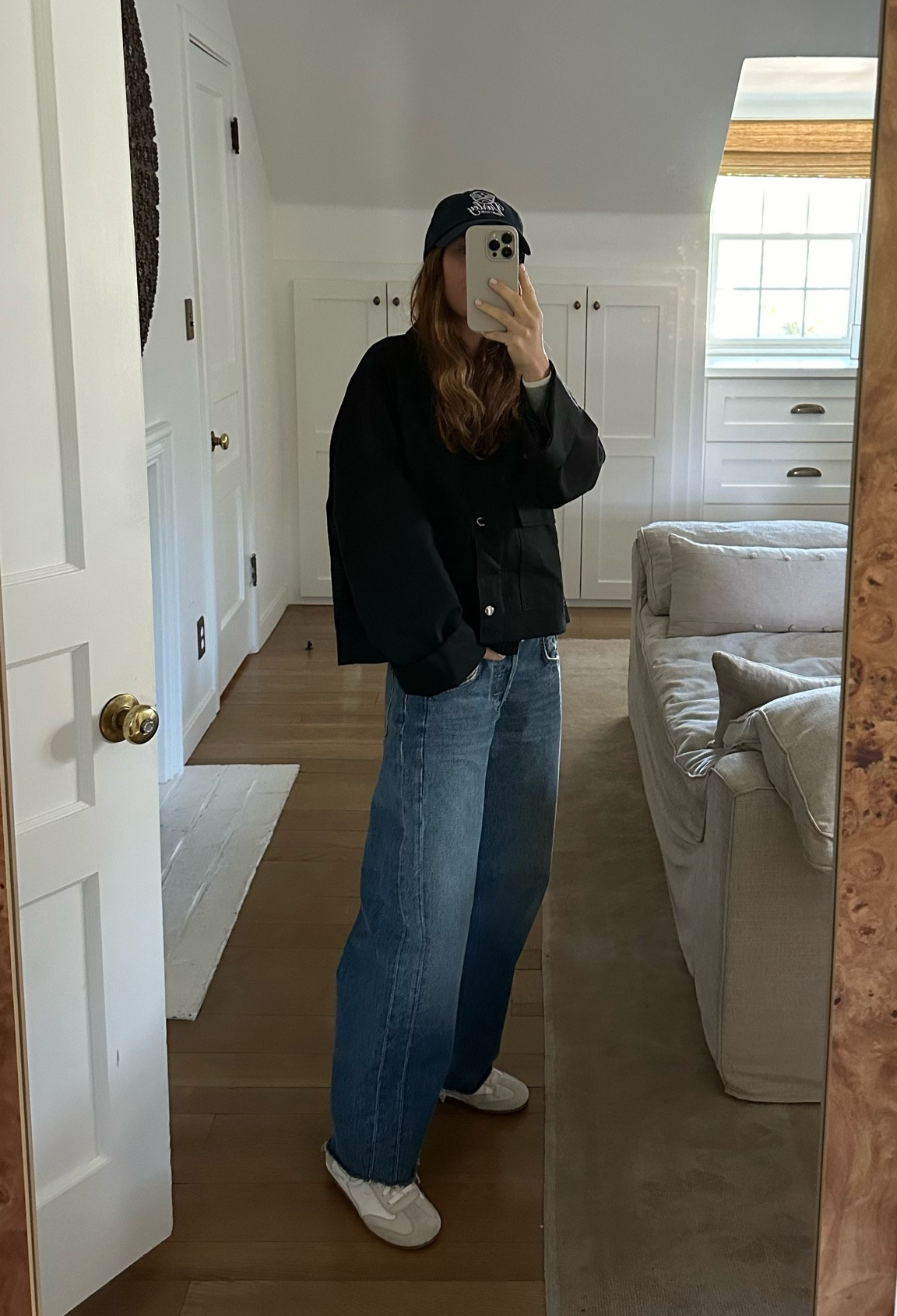 Morning walk to school (drop off)… cool enough for a light jacket which made me happy! 