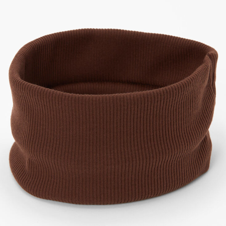 Flat Ribbed Headwrap - Brown | Claire's (UK)