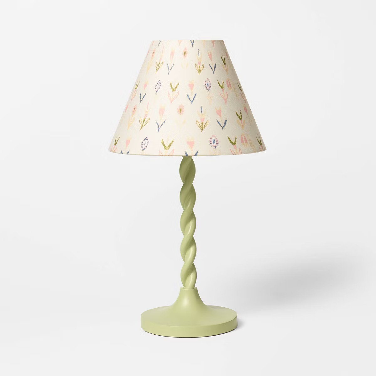 Twisted Metal Stem Table Lamp with Printed Shade -Threshold™ designed with Studio McGee | Target