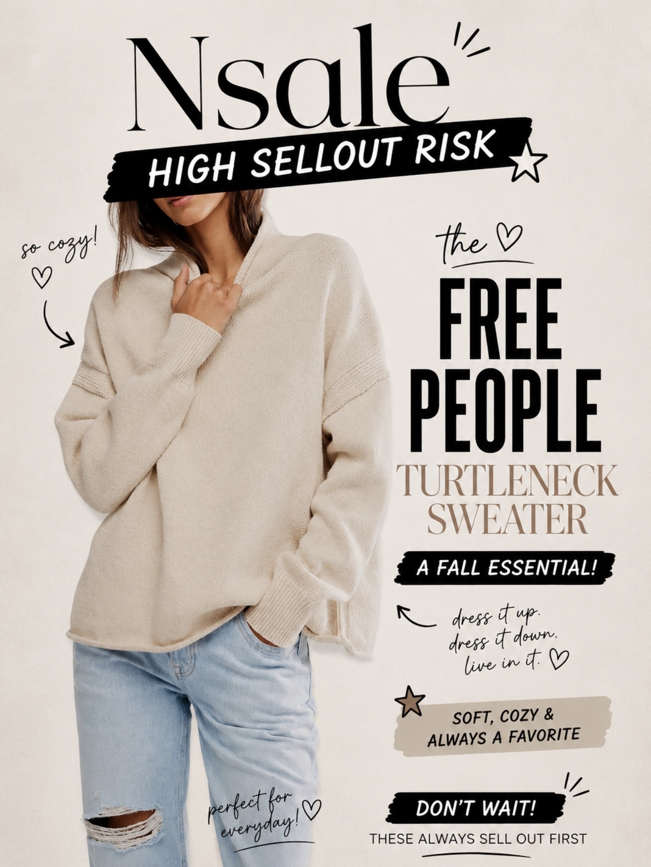 Loving this free people turtleneck sweater

#LTKSaleAlert #LTKOver40 #LTKSeasonal