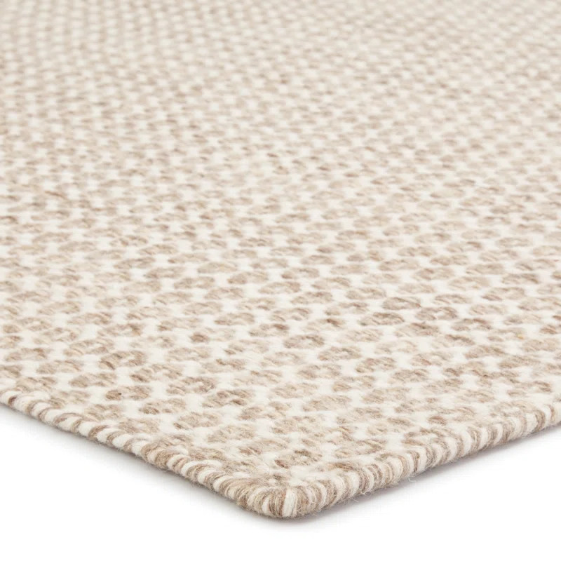 Midford Handmade Wool Beige Rug | Wayfair North America