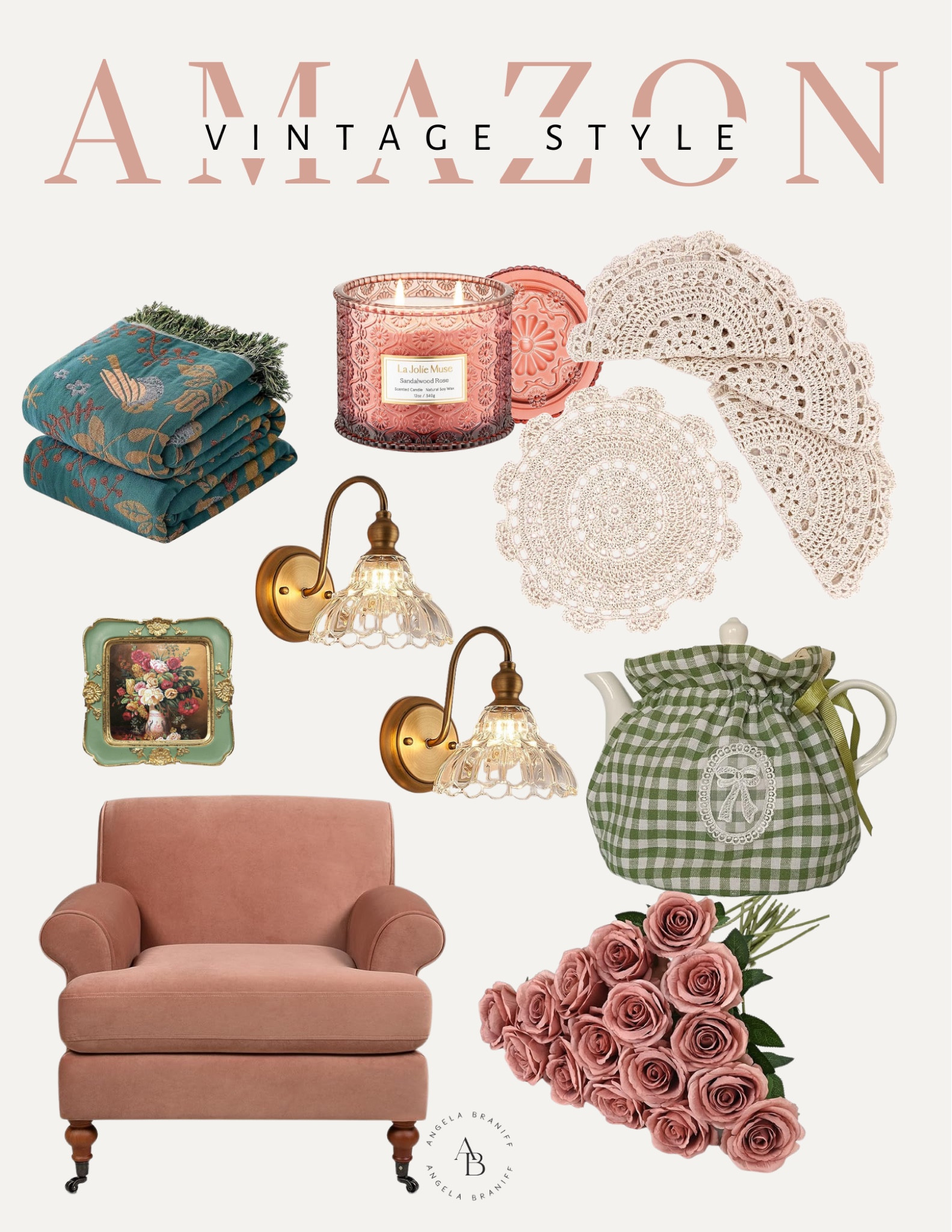 Amazon vintage style home decor! This chair is on my wishlist. We love the blanket and the roses too- okay - all of it 😍

Amazon home finds 
Amazon home 

#LTKHome