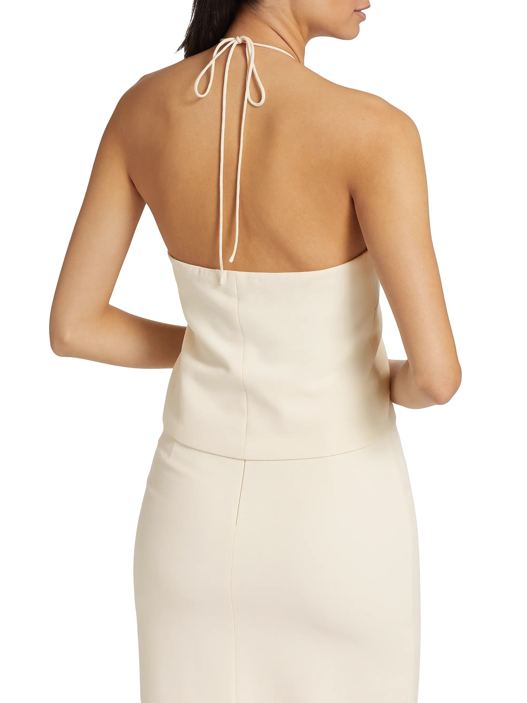 Stretch Crepe Halter Top | Saks Fifth Avenue