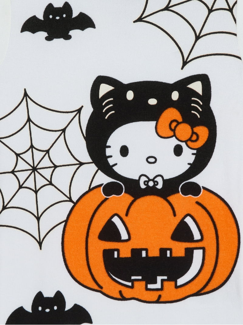 Hello Kitty Girls Halloween Snug Fit Long Sleeve Top and Sleep Pants Pajama Set, 2-Piece, Sizes 4... | Walmart (US)