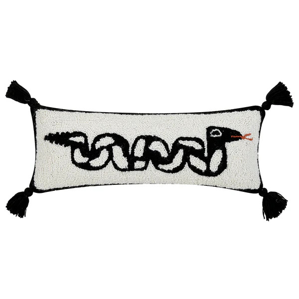 Justina Blakeney SSSSnake Hook Throw Pillow | Paynes Gray