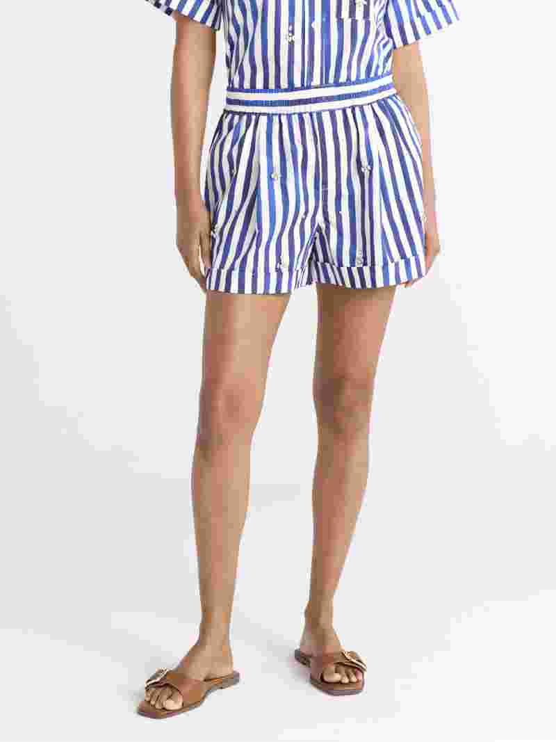 Free Assembly Women's Embellished Pull On Cotton Shorts, 3.5" Inseam, Sizes XS-XXL - Walmart.com | Walmart (US)