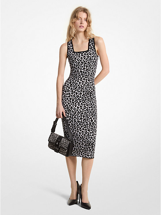 Leopard Jacquard Knit Dress | Michael Kors CA