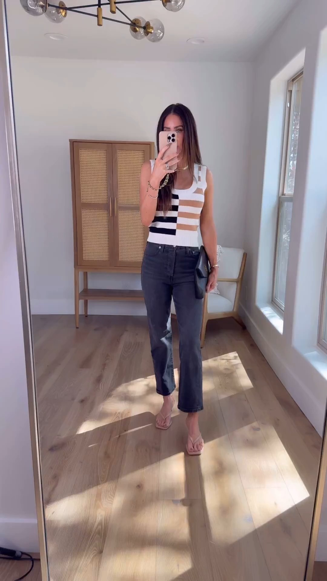 This perfect tank is Restocked and on sale today!!! Amazon outfit idea …elevated basics
Sweater tank sz small
High waisted crop jeans sz 25 
Kitten heel sandals tts 
Ysl clutch bag 
Everyday outfit idea, what I wore to casual dinner with friends and family 
#LTKShoeCrush #LTKItBag 

#LTKU #LTKSeasonal #LTKOver40