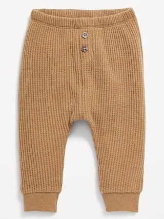 Unisex Thermal-Knit Buttoned Jogger Pants for Baby | Old Navy (US)
