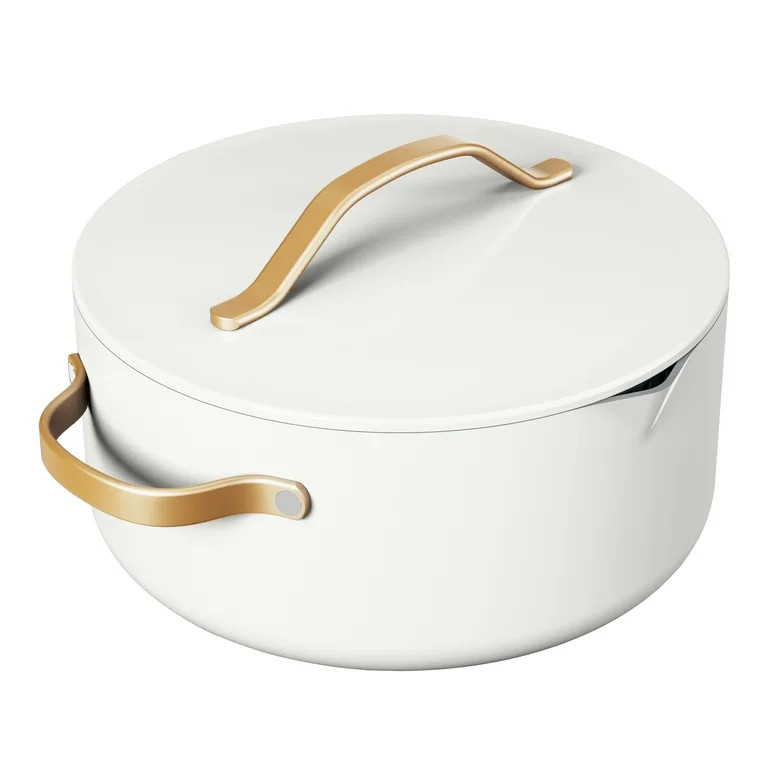 Beautiful 5 Quart Ceramic Non-Stick Dutch Oven with Strainer Lid, White Icing by Drew Barrymore | Walmart (US)