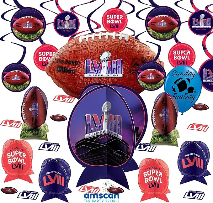 Amscan SuperBowl, Party Supplies, Intended for Super Bowl LVIII Theme Collection, Party Accessory... | Amazon (US)