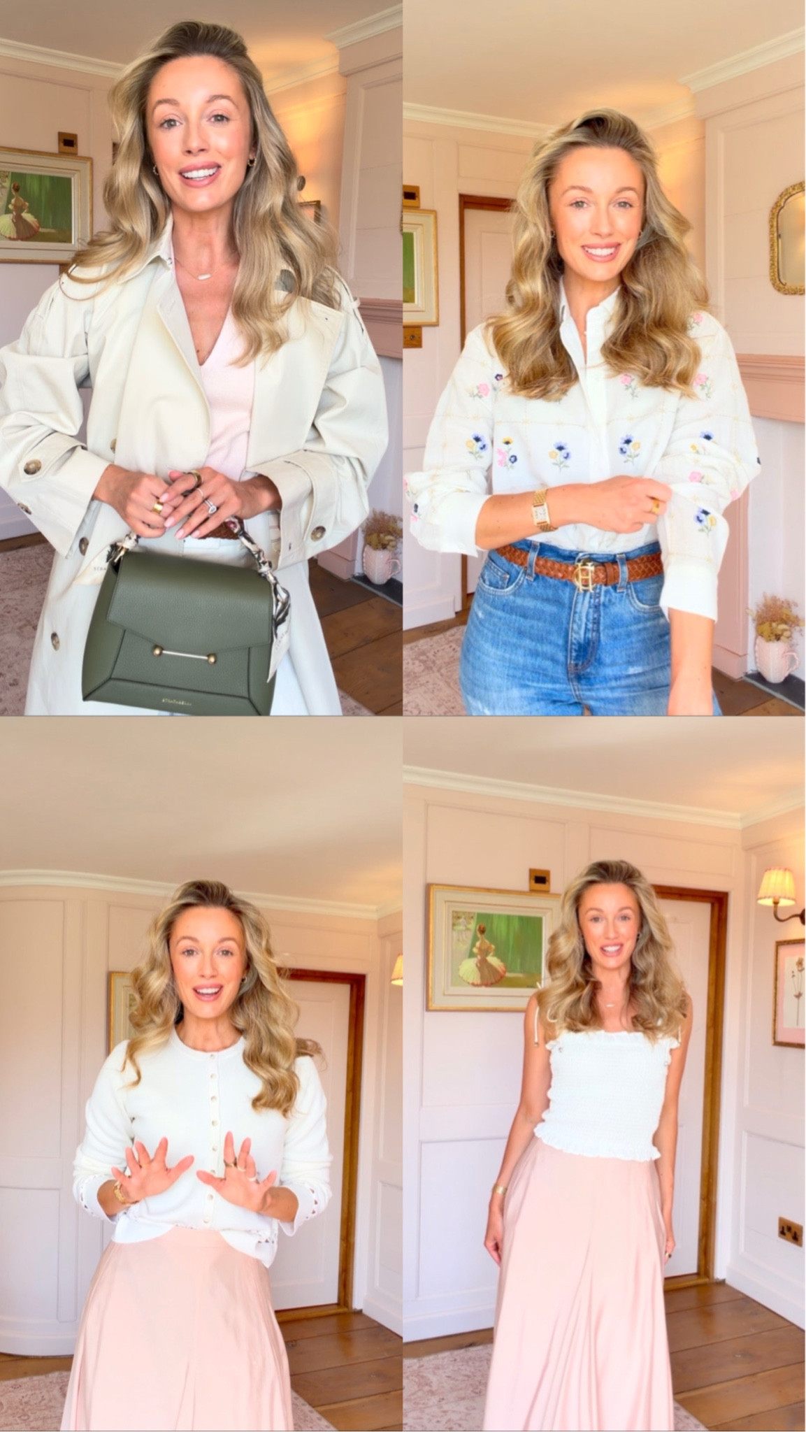 Spring wardrobe essentials for elegant and feminine style 🤍 linen shirt, trench coat, luxury bag, everyday style. 

#LTKsummer #LTKstyletip #LTKspring
