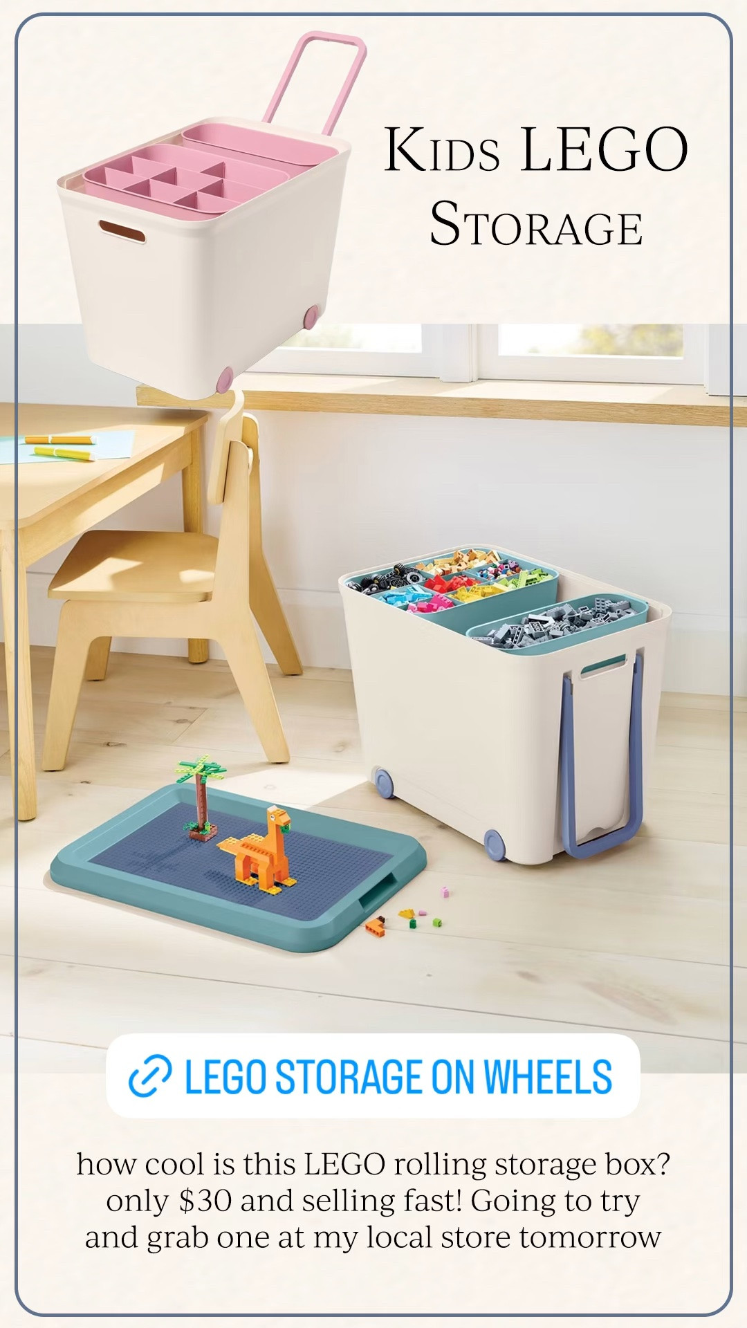 How cool is these Lego storage box?! Checking my local store tomorrow for one!!