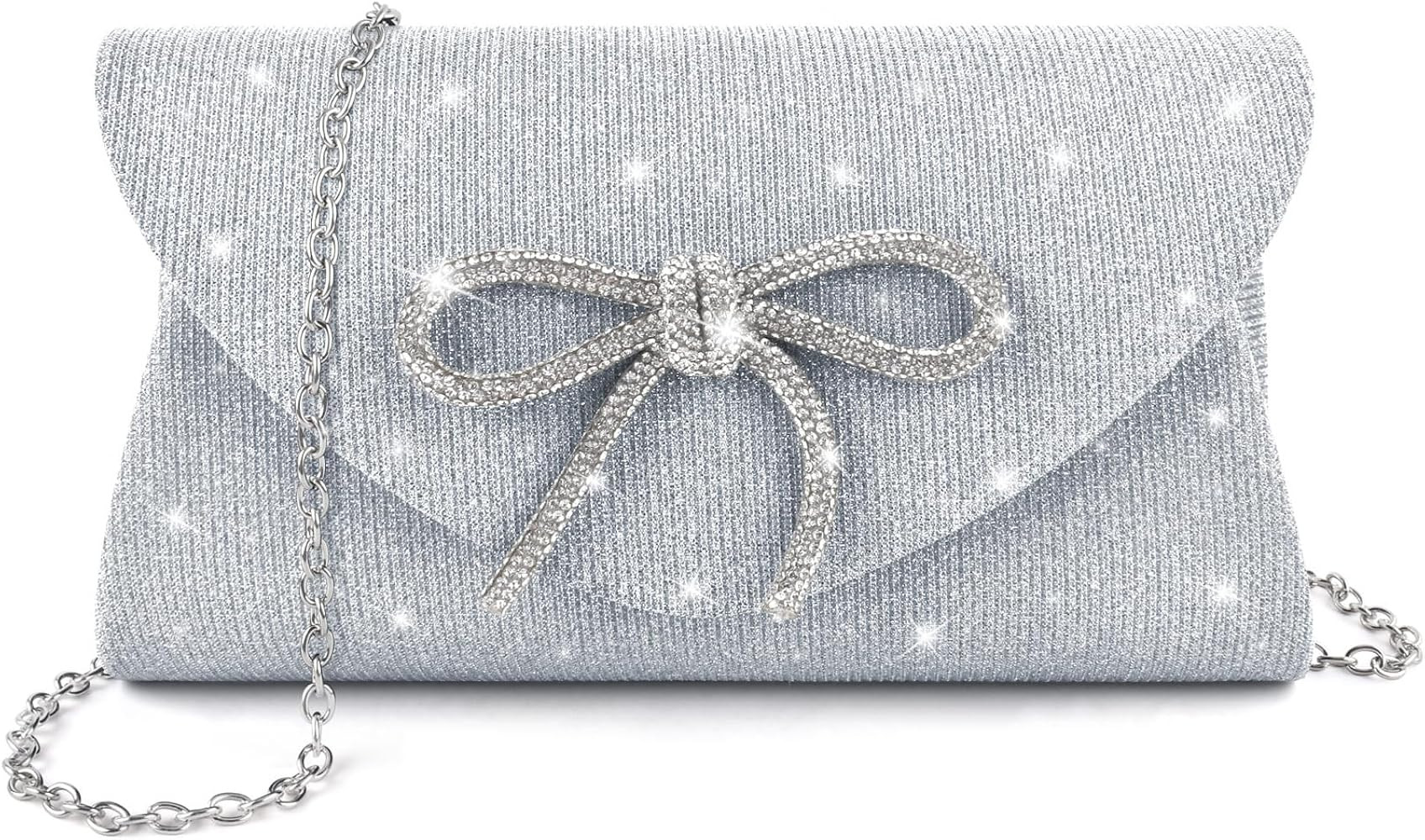 PACETAP Bow Evening Bag Sparkly Clutch Purses for Women, Glitter Dressy Clutch Bags for Wedding P... | Amazon (US)