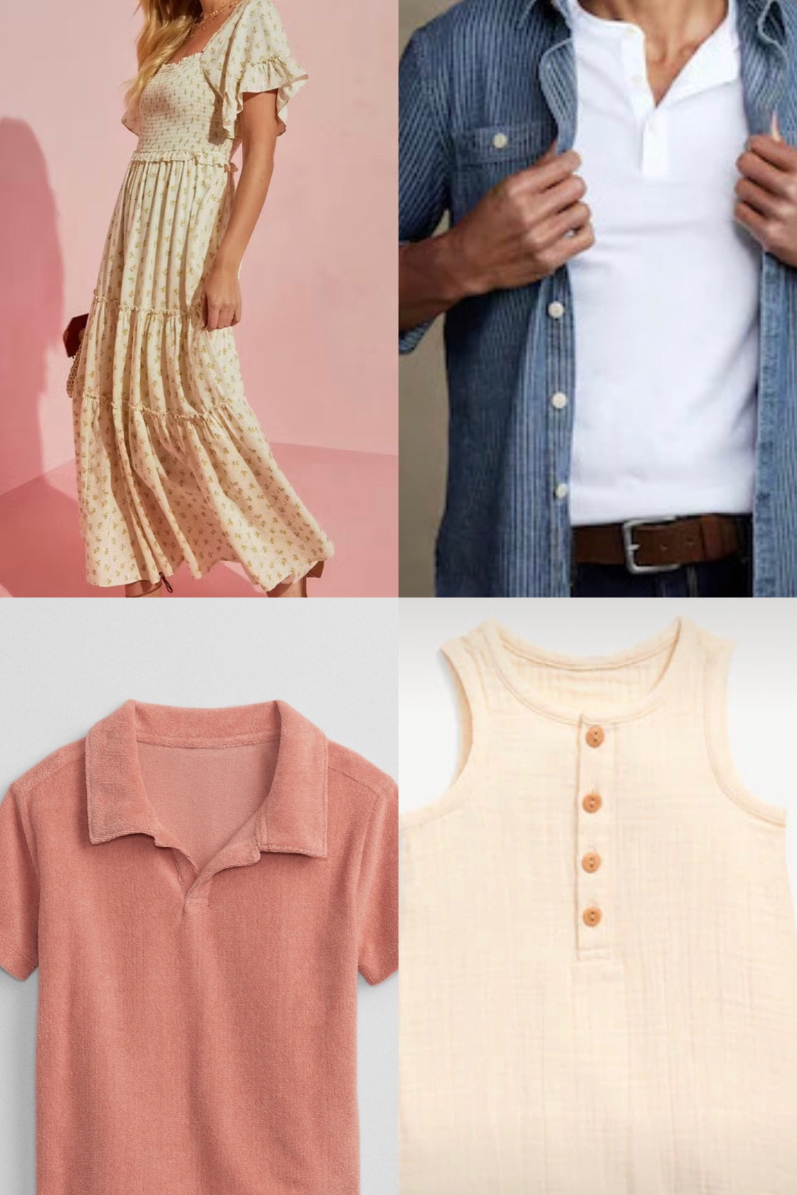 Yellow and pinks 

#LTKmens #LTKkids #LTKfamily