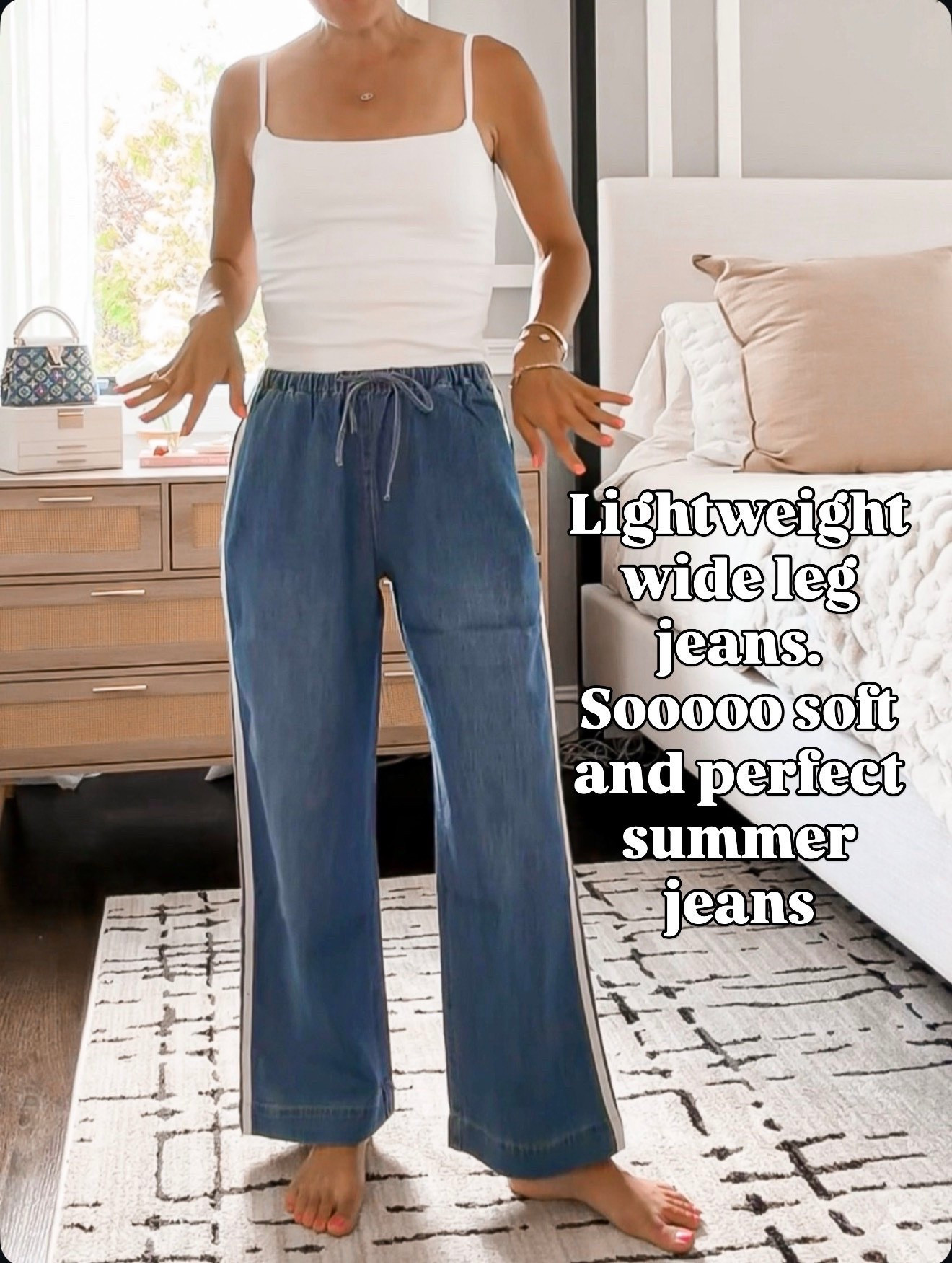 These lightweight wide leg jeans are SO soft and perfect for summer! 🙌 They’re one of those pairs you’ll reach for on repeat. Wearing size xs

#LTKSeasonal #LTKootd #LTKOver40