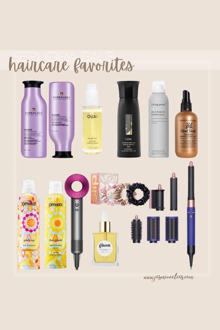 hair care favorites all on sale with the Sephora sale

Dyson hair dryer, slip scrunchies, conditioner and shampoo, heat protectant, dry shampoo and hair oil 

#LTKxSephora #LTKbeauty #LTKsalealert