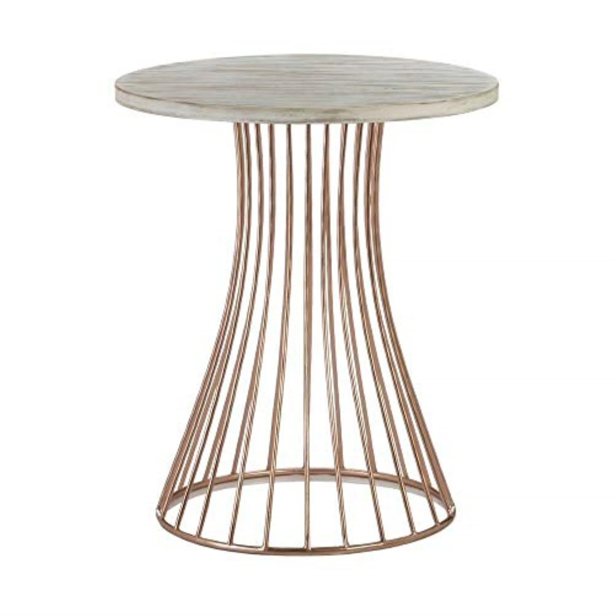 Rose Gold Base Circle Accent Side Table - Walmart.com | Walmart (US)