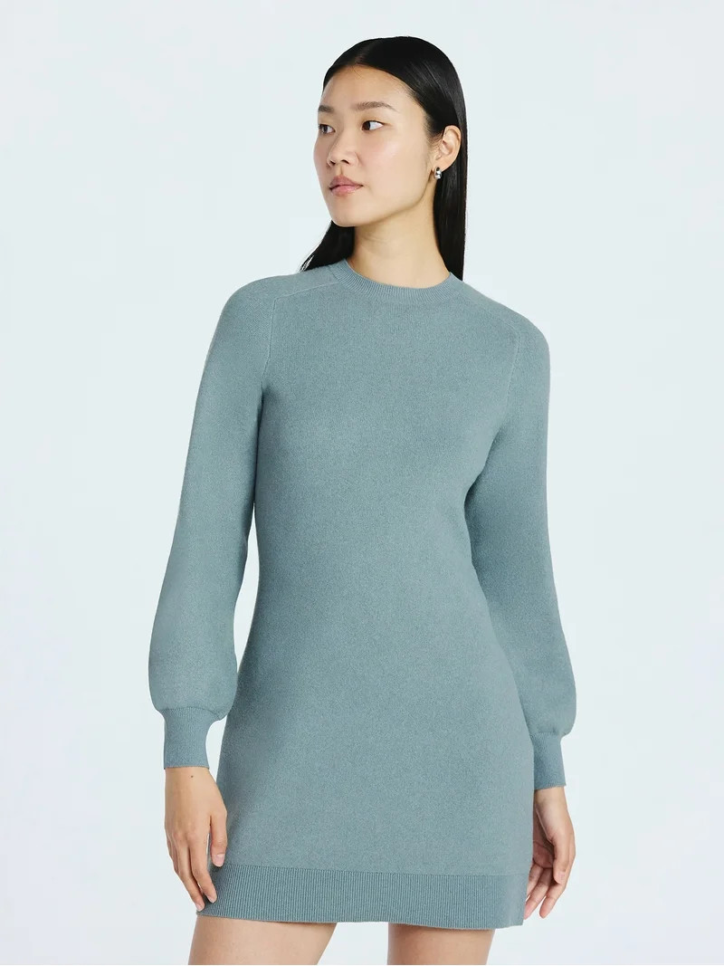 Scoop Women's Saddle Sweater Dress with Long Sleeves, Sizes XS-XXL | Walmart (US)