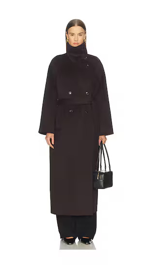 Sahanne Coat in Black Coffee | Revolve Clothing (Global)