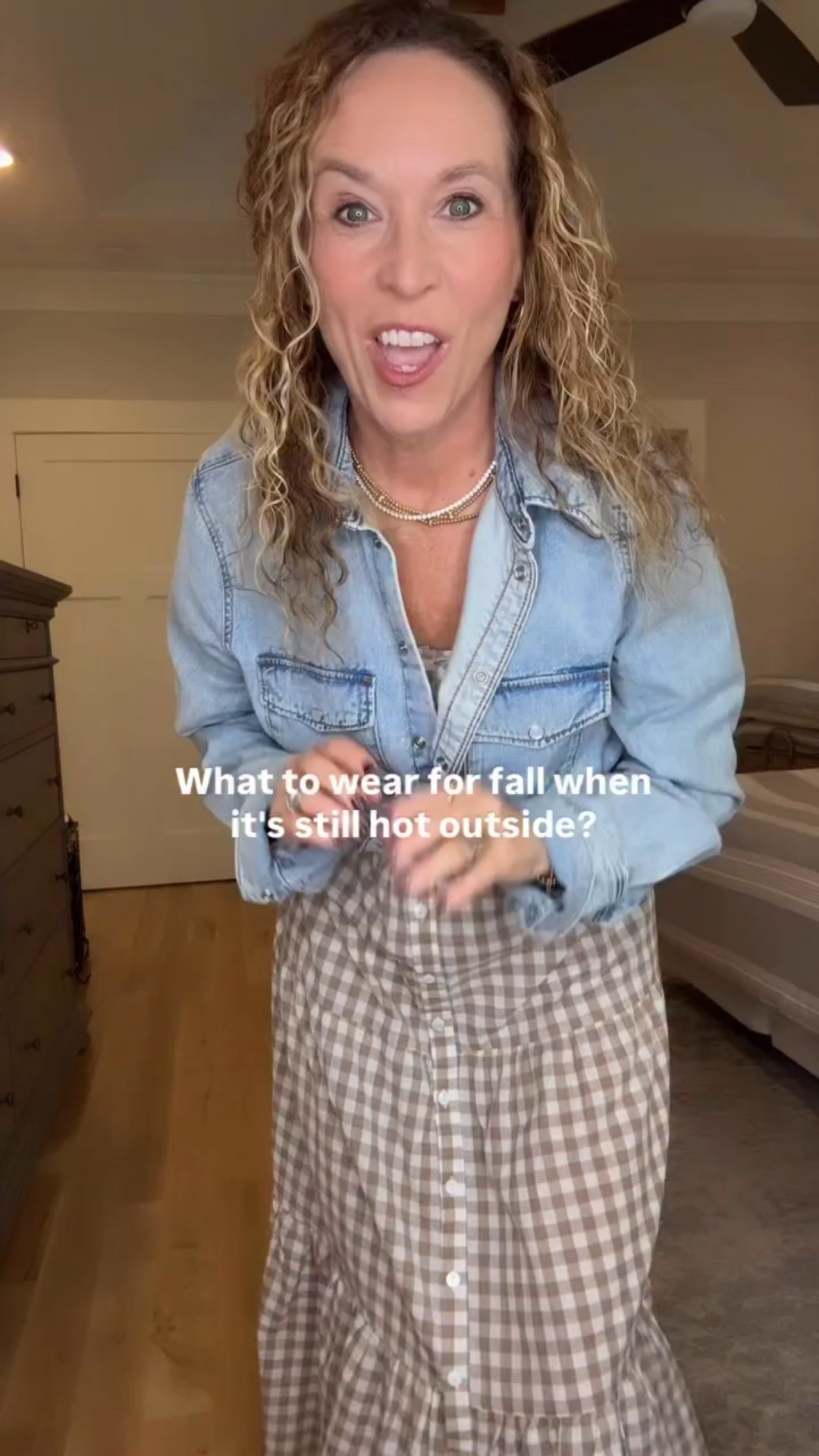 Day 7 of east fall outfit formulas if it's still hot outside!

Layers are your best friend if you live somewhere that temperatures change throughout the day!  You can start with all the layers then shed them one by one as temps rise!

Today's outfit formula:

Maxi dress
+
Denim shirt
+
Barn jacket
+
Booties

Comment shop for links to this look and let me know which has been your favorite outfit formula for fall!  You can check out all the formulas in my highlights!

#fashionover40 #midlifestyle #styleover50 #falloutfitformulas #whattowearforfall #fallootd