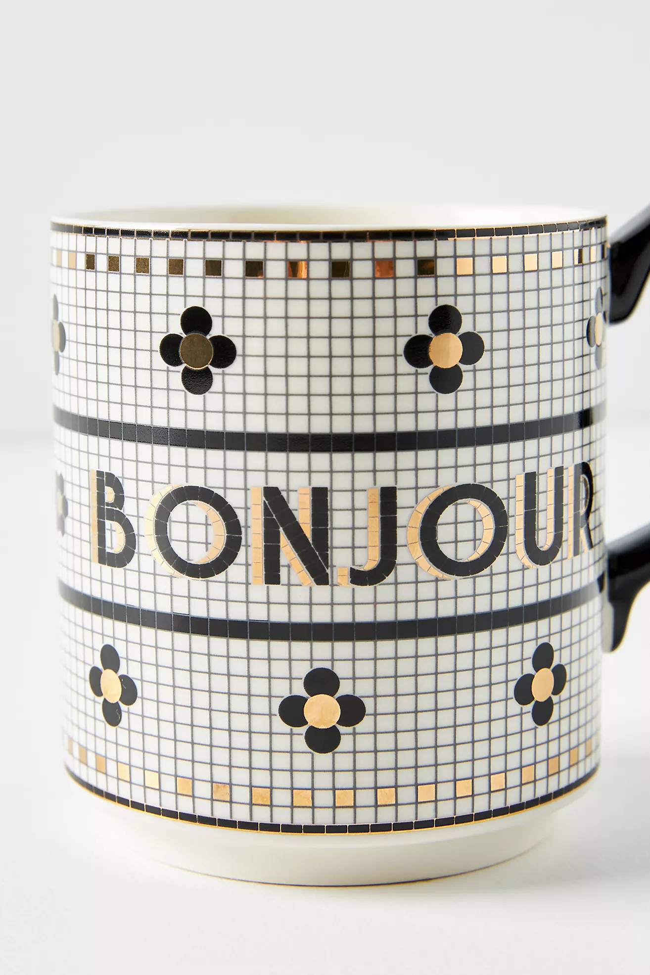 Bistro Tile Bonjour Mug | Anthropologie (US)