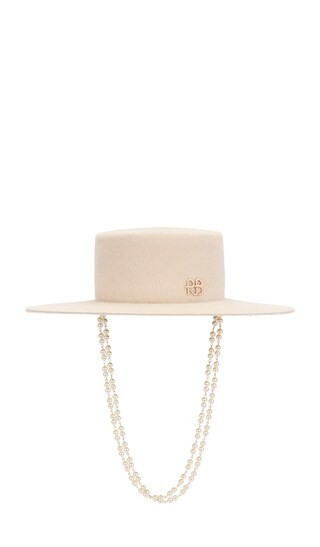 Ruslan Baginskiy Canotier Hat in Beige. - size L | Revolve Clothing (Global)