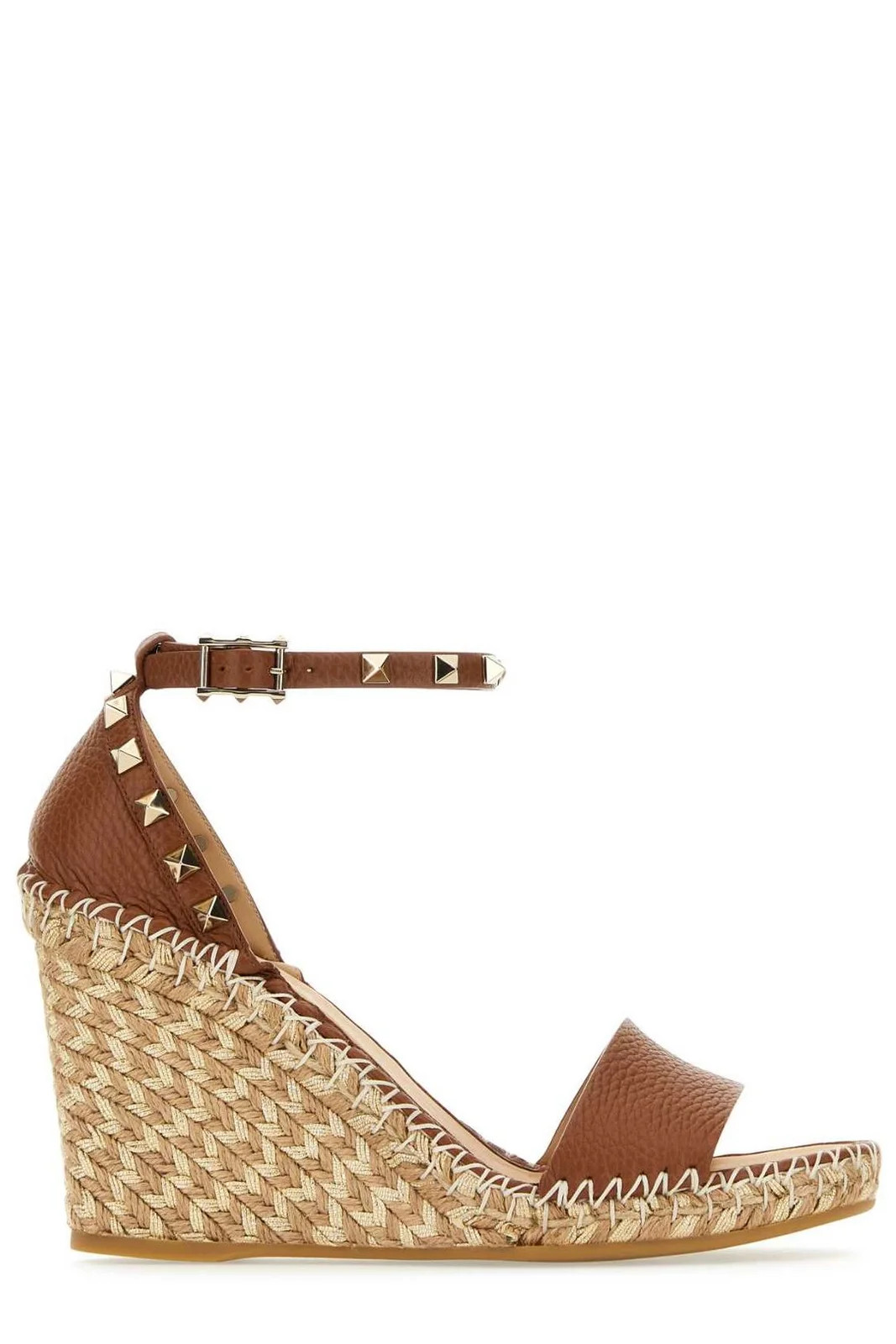 Valentino Garavani Rockstud Open Toe Wedged Sandals | Cettire Global