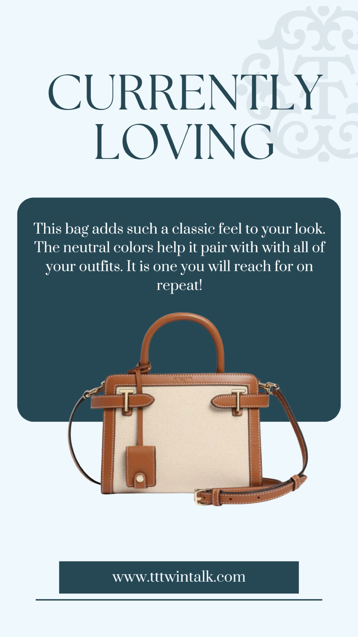 This bag adds such a classic feel to your look. The neutral colors help it pair with with all of your outfits. It is one you will reach for on repeat!

#LTKSeasonal #LTKMidsize #LTKOver40