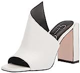 Jessica Simpson Women's Messia High Heel Mule Heeled Sandal, Bright White, 5 | Amazon (US)