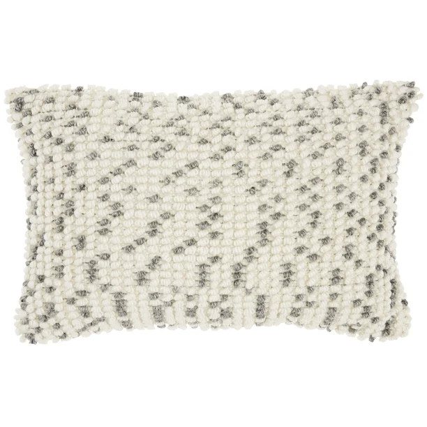 Nourison Outdoor Pillows Grey Decorative Throw Pillow , 14"X20" | Walmart (US)