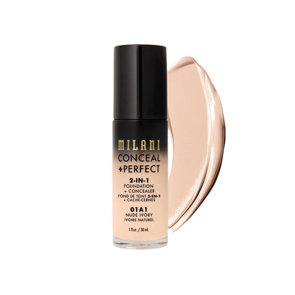 Milani Conceal + Perfect 2-in-1 Foundation + Concealer Cruelty-Free Liquid Foundation - 01A1 Nude Iv | Target