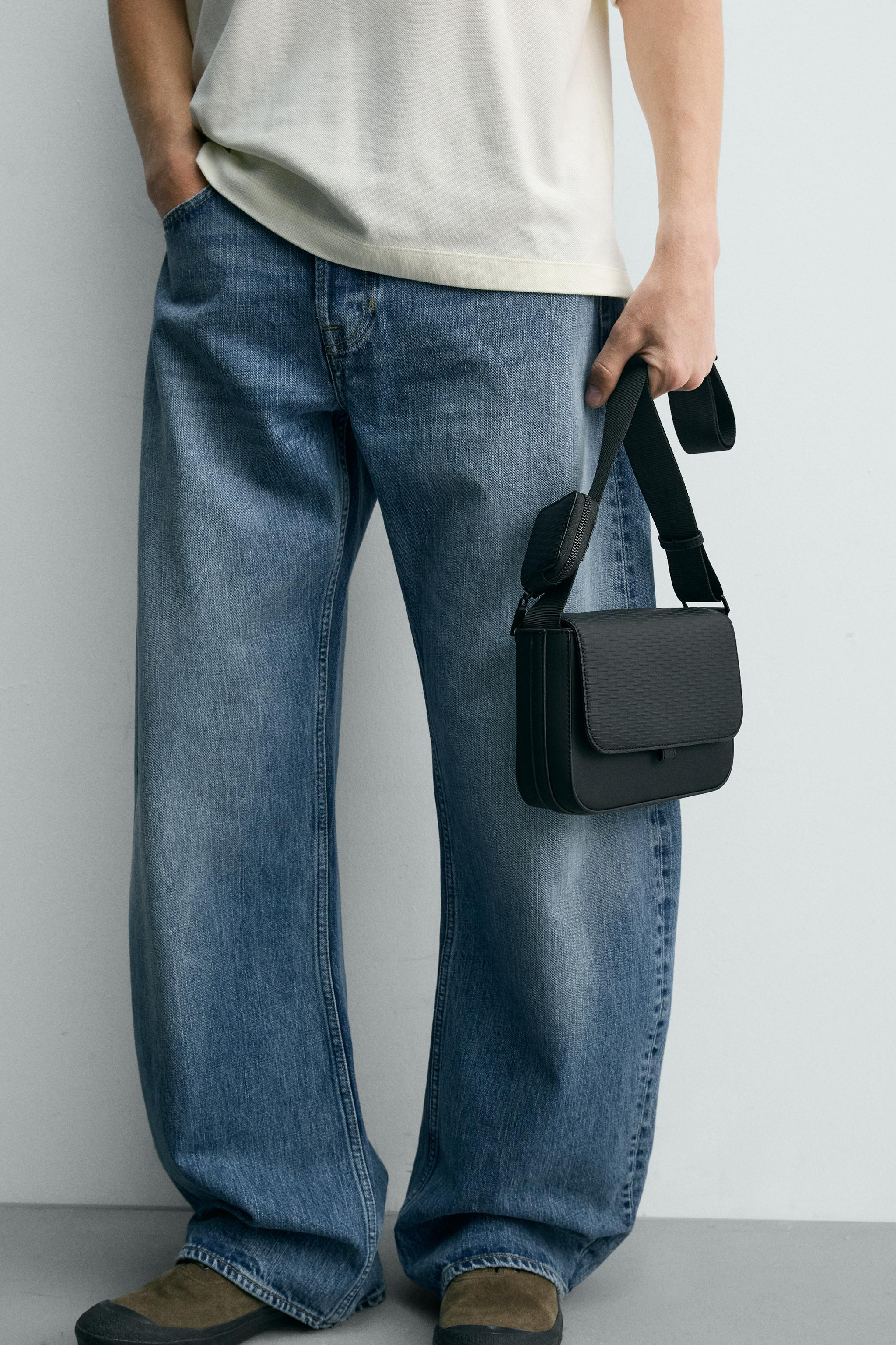 RUBBERIZED TEXTURE CROSSBODY BAG | Zara US