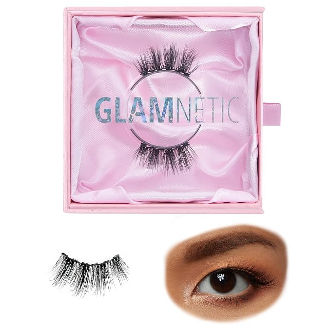 Glamnetic Magnetic Half Lashes - Queen | Natural Looking Half Lash Set, Short Cat Eye Flared, 6-M... | Amazon (US)
