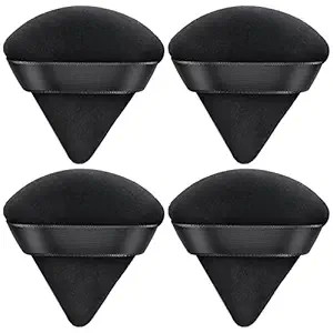 AMMON 4 Pieces Powder Puff, Triangle Soft Makeup Powder Puff, Face Makeup Sponge Puff Velour Make... | Amazon (US)